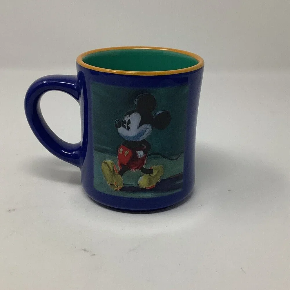 Mickey Mouse The Disney Store Blue Coffee‎ Tea Mug Cup With Box